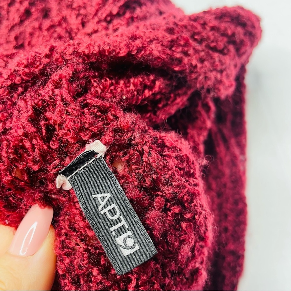 APT. 9 Chunky Knit Wine Maroon Infinity Scarf - Bundle & Save! - Picture 3 of 3